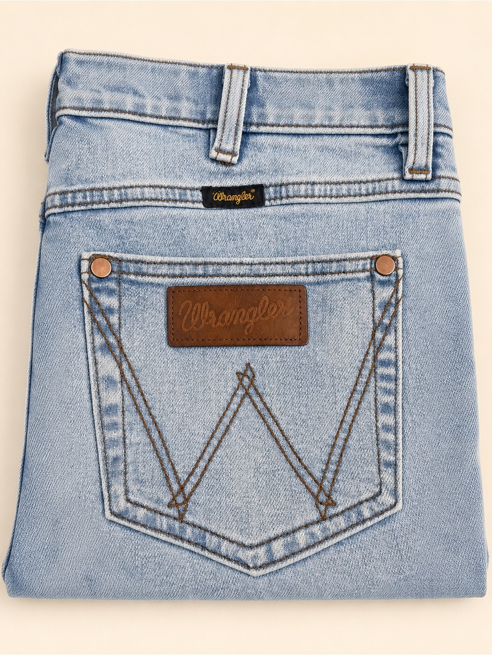 Wrangler High Rise Flare Jeans 28x34 Light Wash Bell Bottom - Picture 7 of 8